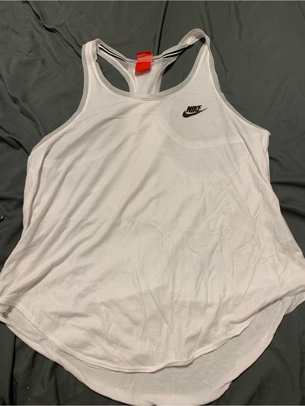 White Nike Racerback Tank Top